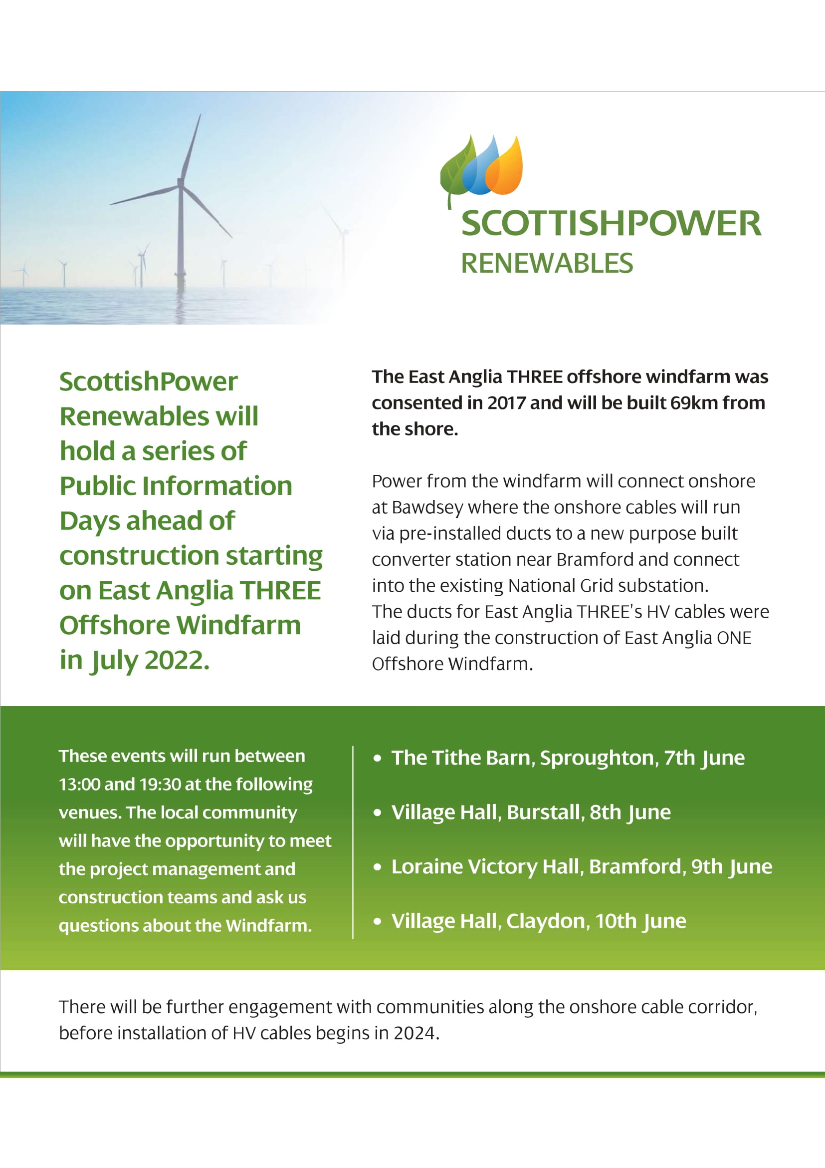 10th June Information Event by Scottish Power Renewables   